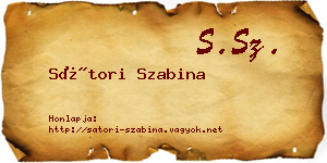 Sátori Szabina névjegykártya