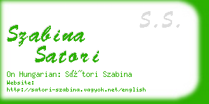 szabina satori business card